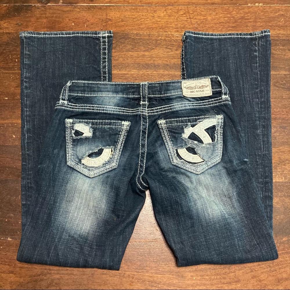 Big Star Liv Boot cut Jeans 27R (30x32) Dark Wash